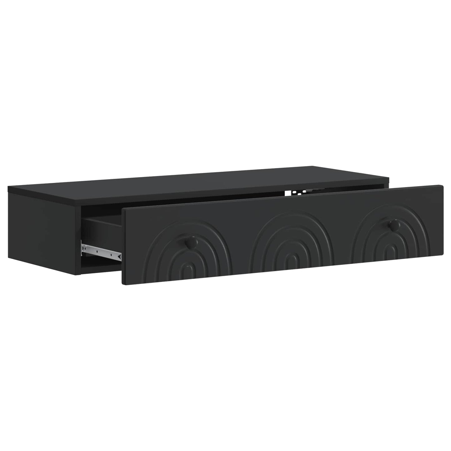 Tavolino da Parete Laterale Nero 87,5 x 34,5 x 17 cm | homemem39