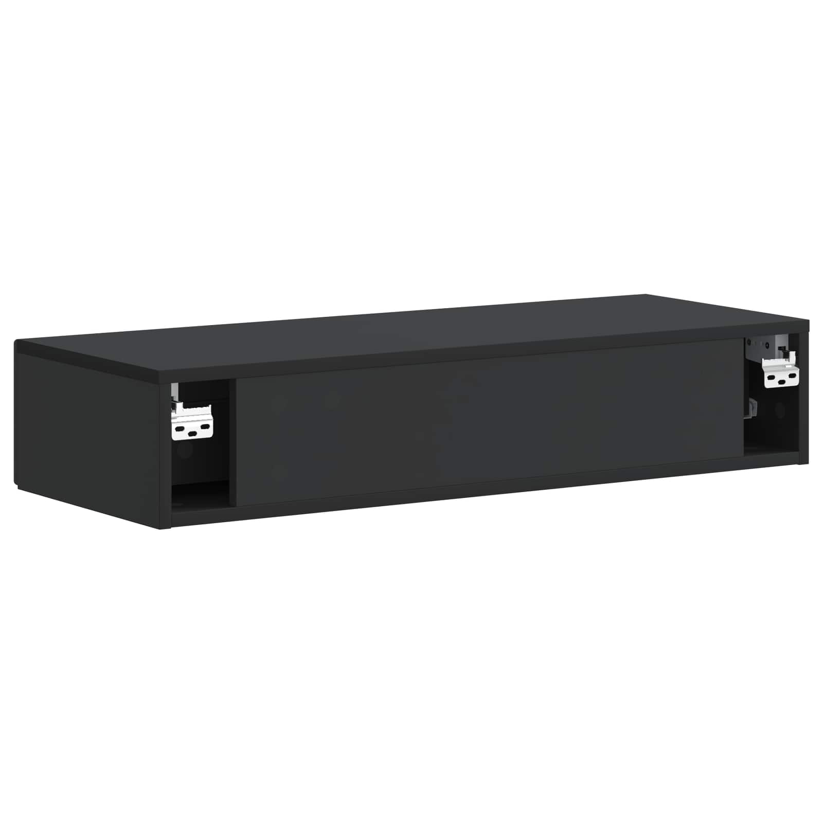 Tavolino da Parete Laterale Nero 87,5 x 34,5 x 17 cm | homemem39