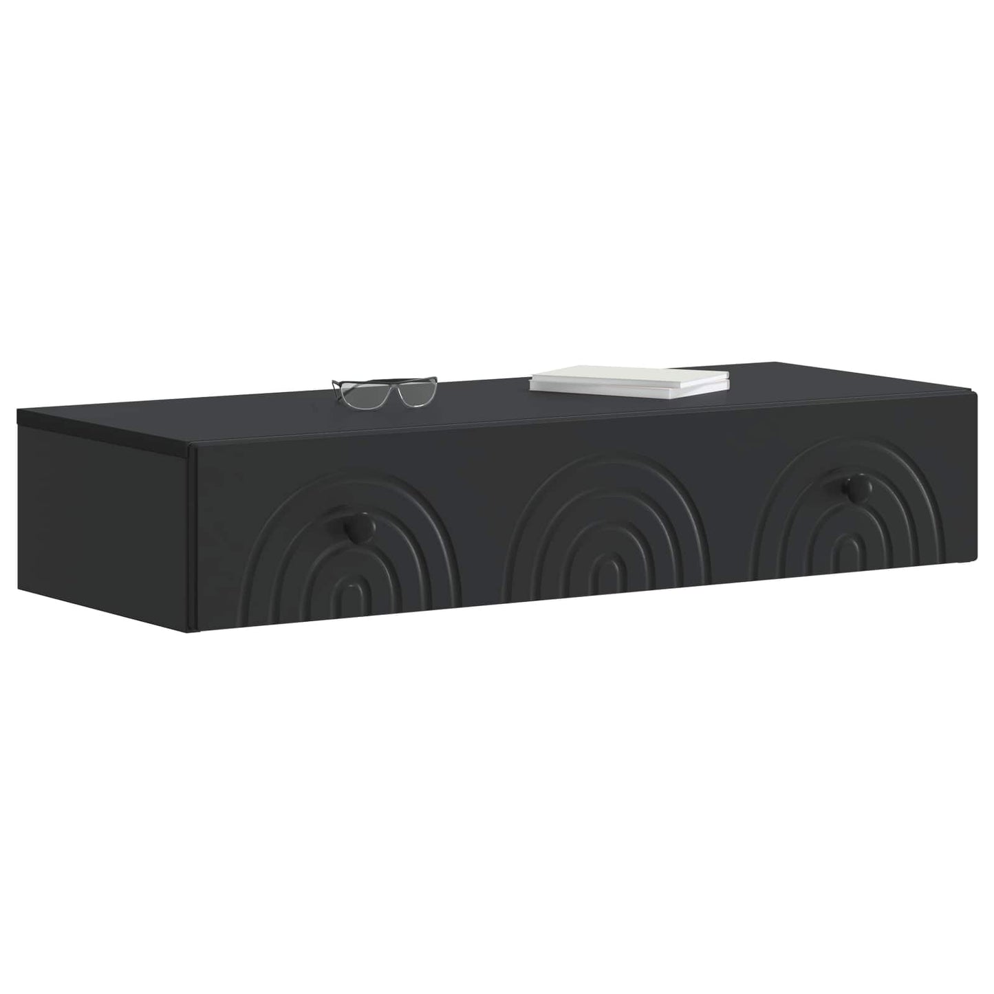 Tavolino da Parete Laterale Nero 87,5 x 34,5 x 17 cm | homemem39