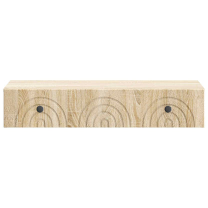 Tavolino da Parete Laterale Rovere Sonoma 87,5 x 34,5 x 17 cm