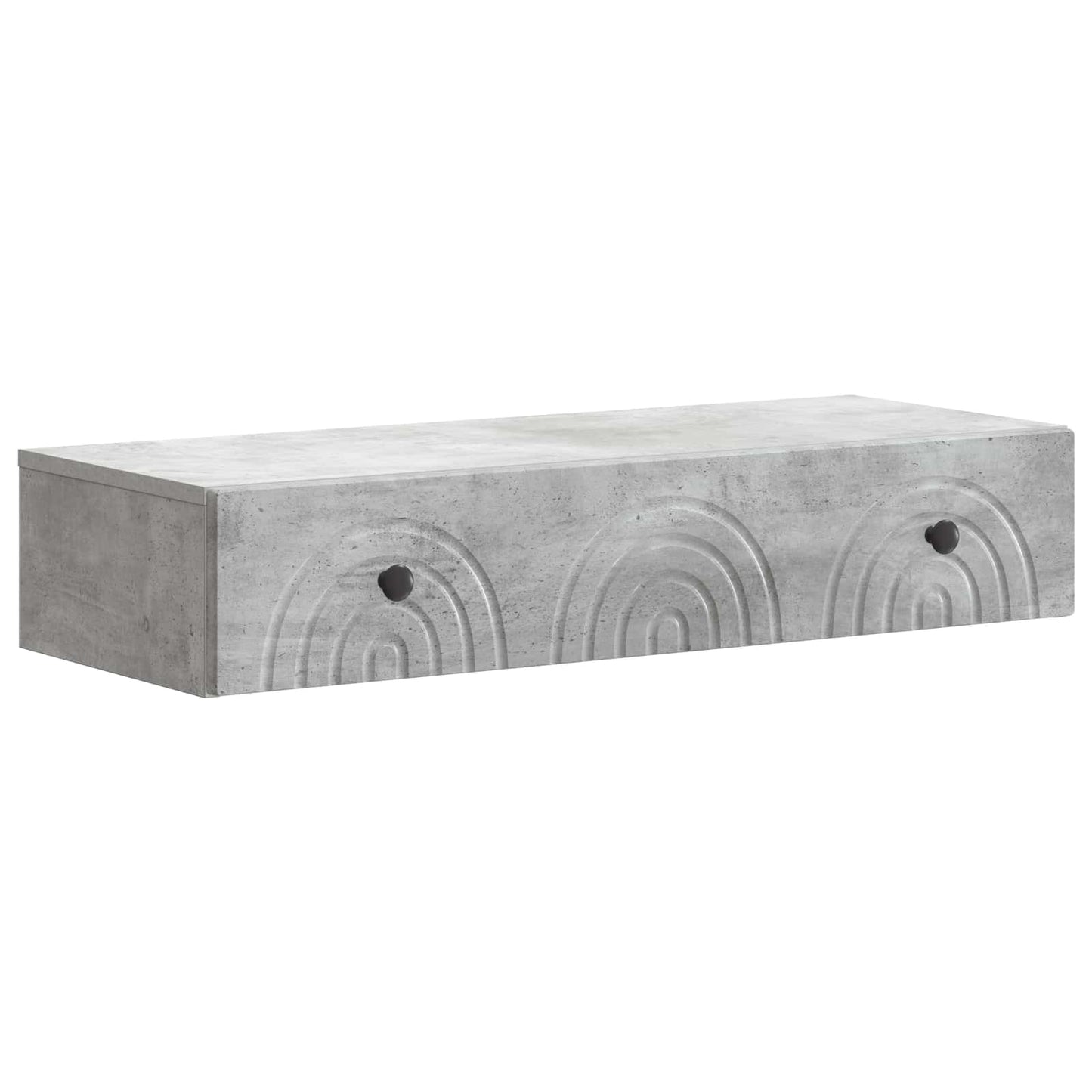 Tavolino da Parete Laterale Grigio Cemento 87,5 x 34,5 x 17 cm