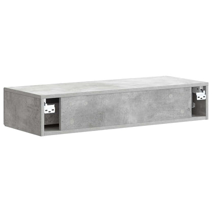 Tavolino da Parete Laterale Grigio Cemento 87,5 x 34,5 x 17 cm | homemem39