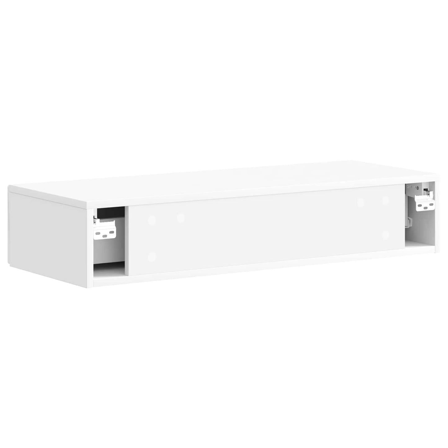 Tavolino da Parete Laterale Bianco Lucido 87,5 x 34,5 x 17 cm | homemem39