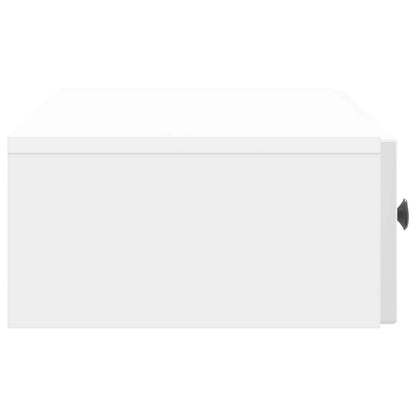 Tavolino da Parete Laterale Bianco Lucido 87,5 x 34,5 x 17 cm | homemem39
