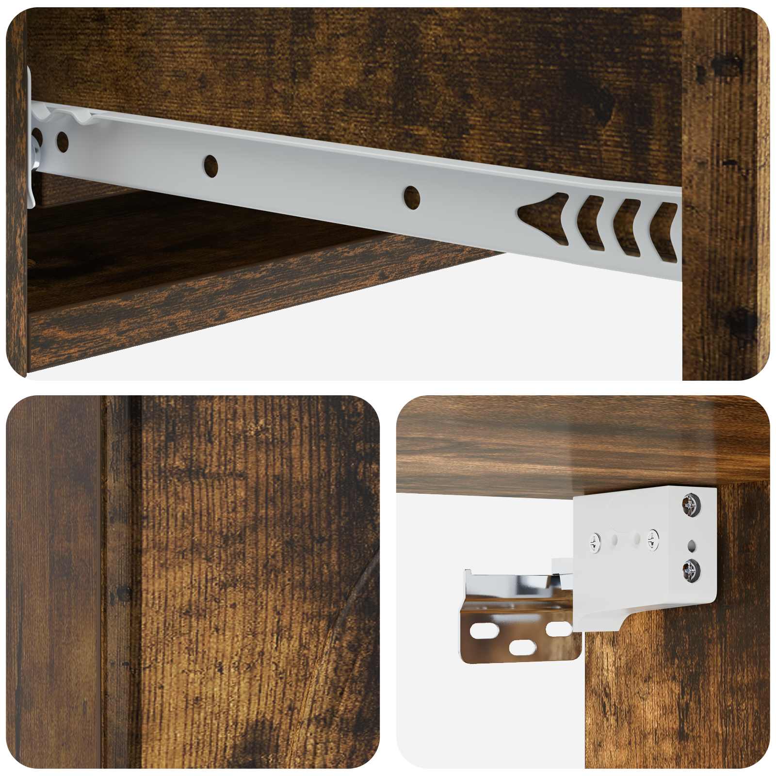 Tavolino da Parete Laterale Rovere Fumo 87,5 x 34,5 x 17 cm | homemem39