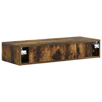 Tavolino da Parete Laterale Rovere Fumo 87,5 x 34,5 x 17 cm | homemem39