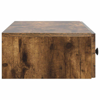 Tavolino da Parete Laterale Rovere Fumo 87,5 x 34,5 x 17 cm