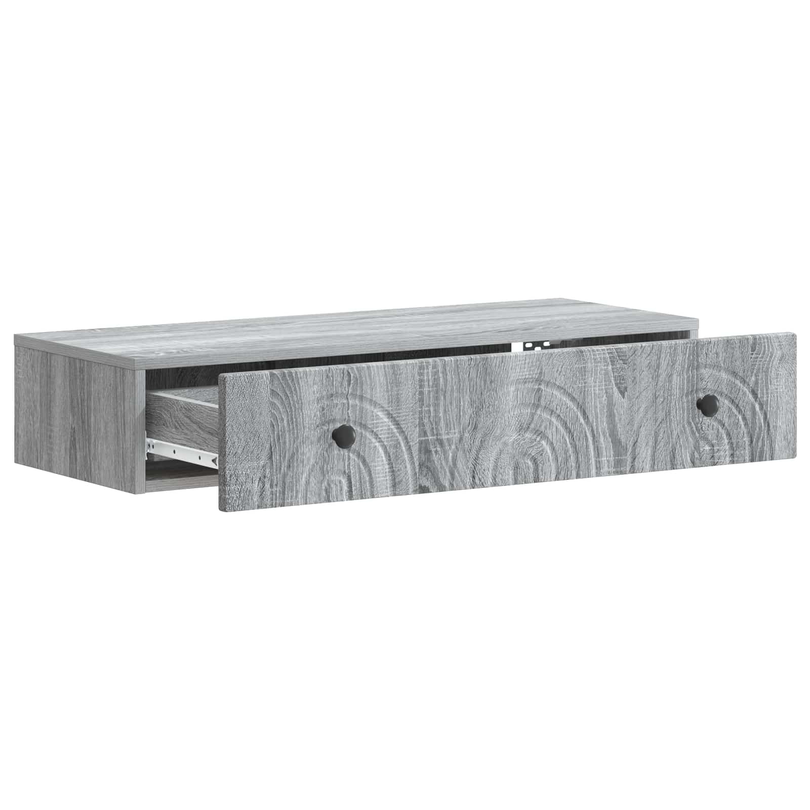 Tavolino da Parete Laterale Grigio Sonoma 87,5 x 34,5 x 17 cm | homemem39