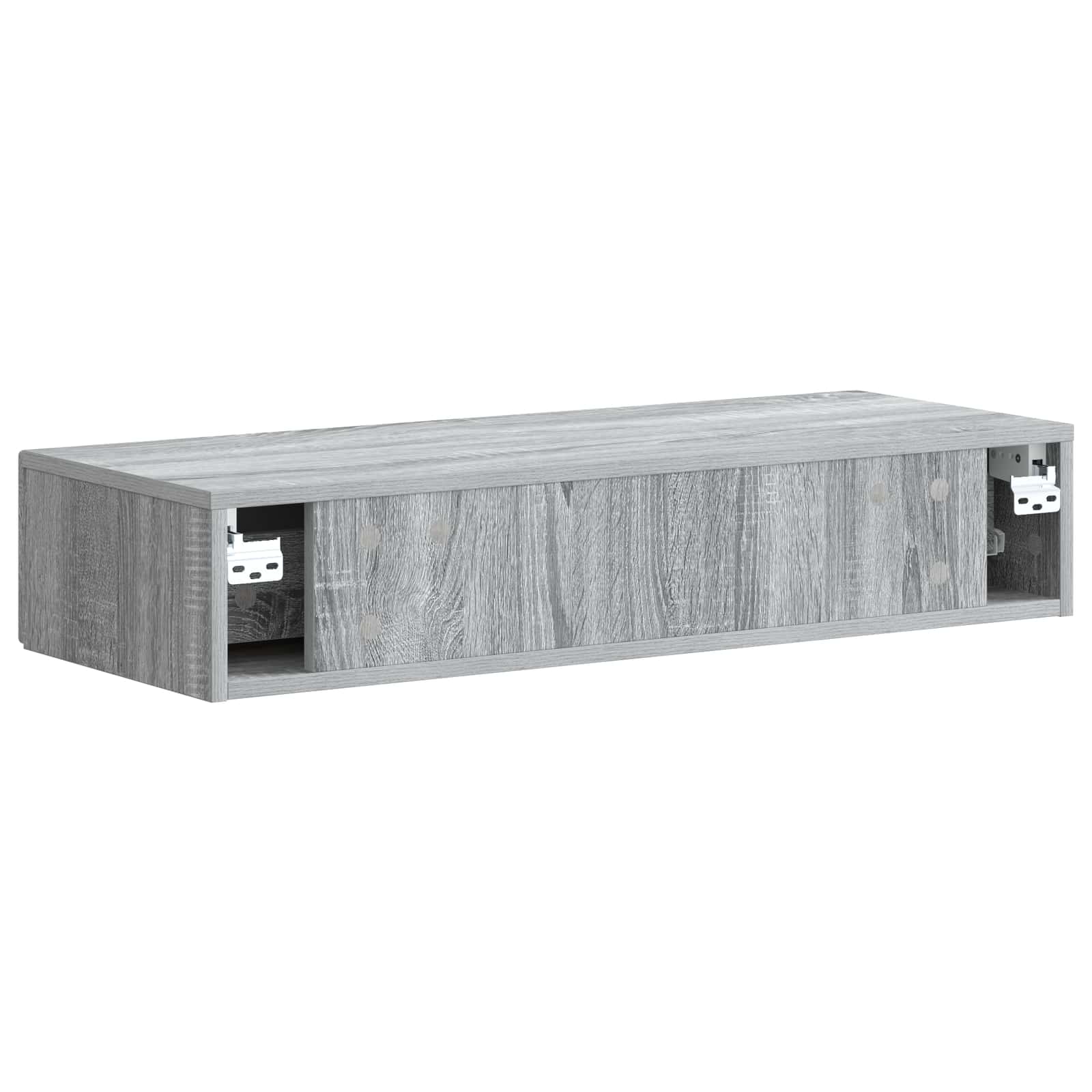 Tavolino da Parete Laterale Grigio Sonoma 87,5 x 34,5 x 17 cm | homemem39