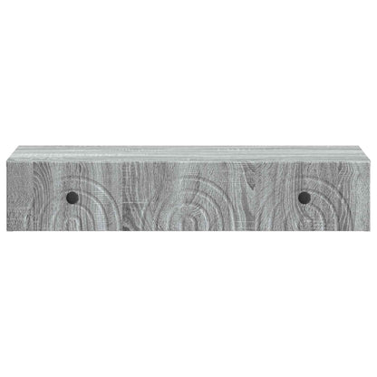 Tavolino da Parete Laterale Grigio Sonoma 87,5 x 34,5 x 17 cm | homemem39