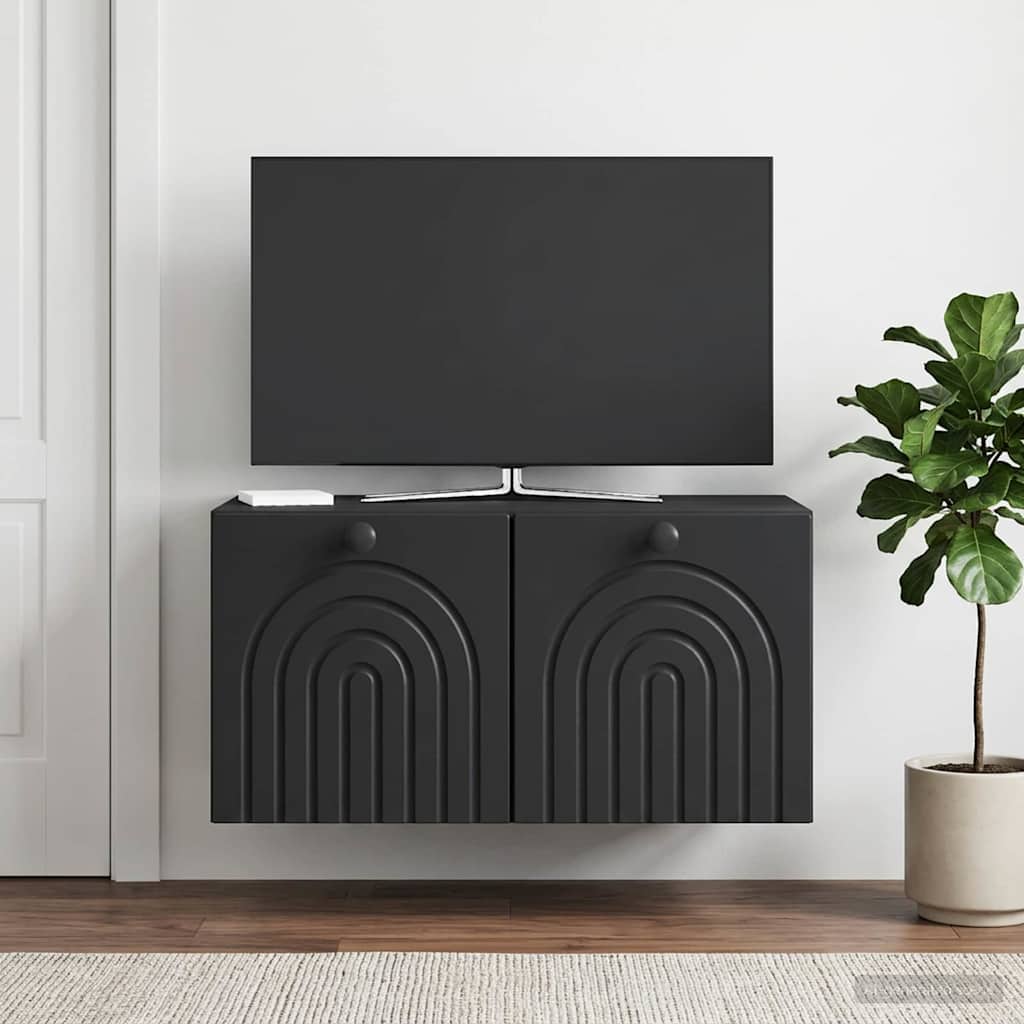 Mobile Porta TV da Muro Nero 59,5 x 41 x 30 cm