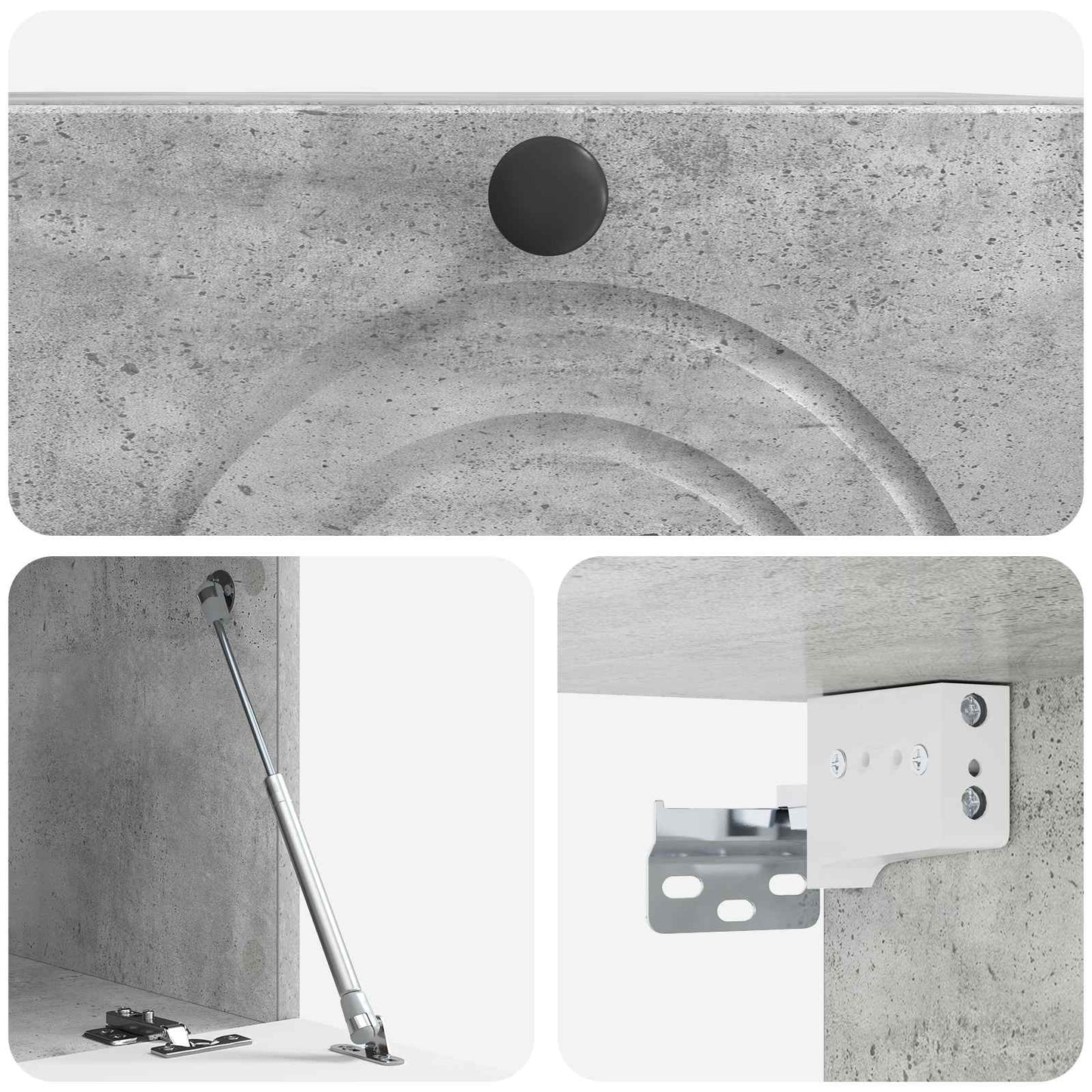 Mobile Porta TV da Muro Grigio Cemento 59,5 x 41 x 30 cm | homemem39