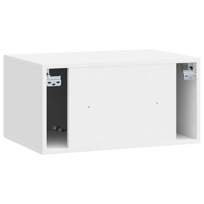 Mobile Porta TV da Muro Bianco Lucido 59,5 x 41 x 30 cm