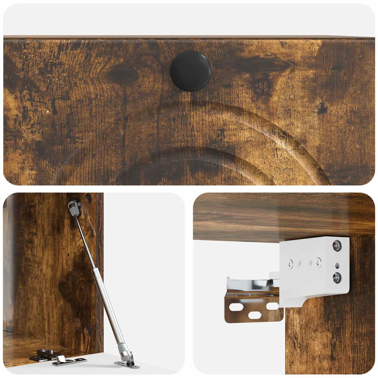 Mobile Porta TV da Muro Rovere Fumo 59,5 x 41 x 30 cm