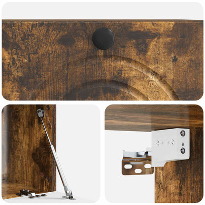 Mobile Porta TV da Muro Rovere Fumo 59,5 x 41 x 30 cm