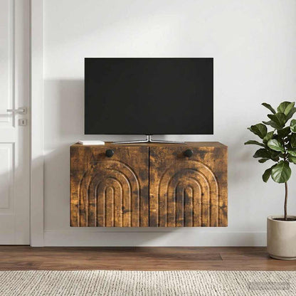Mobile Porta TV da Muro Rovere Fumo 59,5 x 41 x 30 cm