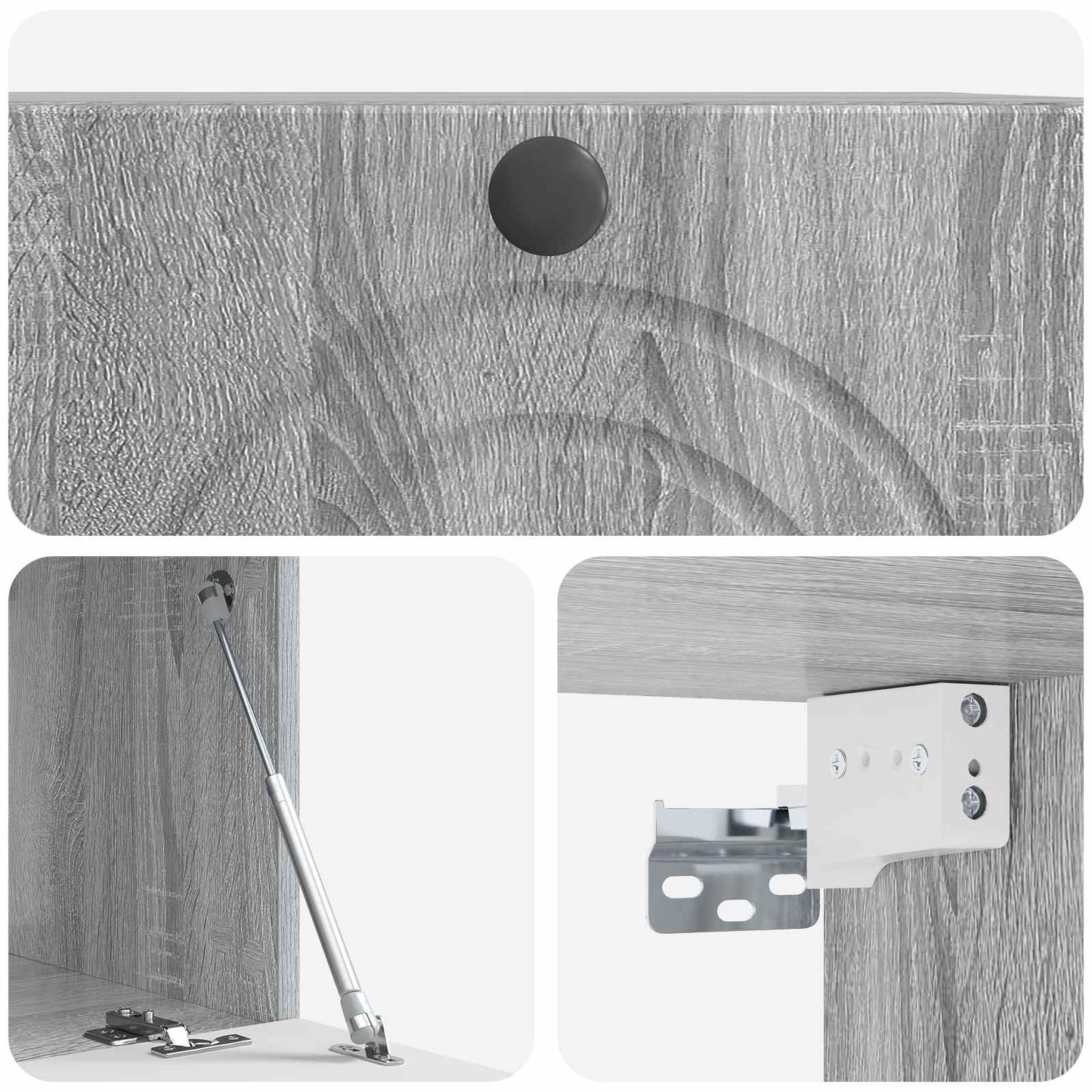 Mobile Porta TV da Muro Grigio Sonoma 59,5 x 41 x 30 cm