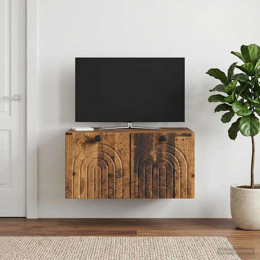 Mobile Porta TV da Muro Legno antico 59,5 x 41 x 30 cm - homemem39
