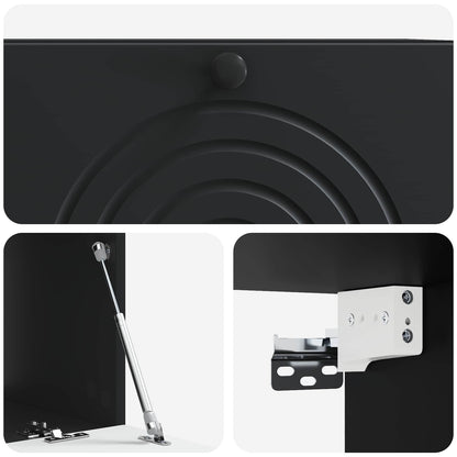 Mobile Porta TV da Muro Nero 78,5 x 41 x 30 cm