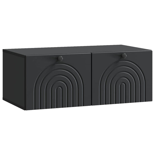 Mobile Porta TV da Muro Nero 78,5 x 41 x 30 cm
