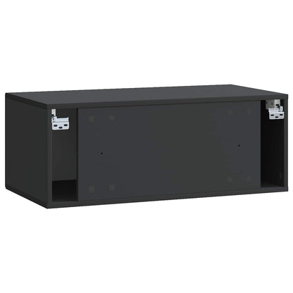 Mobile Porta TV da Muro Nero 78,5 x 41 x 30 cm