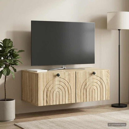 Mobile Porta TV da Muro Rovere Sonoma 78,5 x 41 x 30 cm