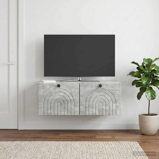 Mobile Porta TV da Muro Grigio Cemento 78,5 x 41 x 30 cm - homemem39