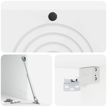 Mobile Porta TV da Muro Bianco Lucido 78,5 x 41 x 30 cm | homemem39