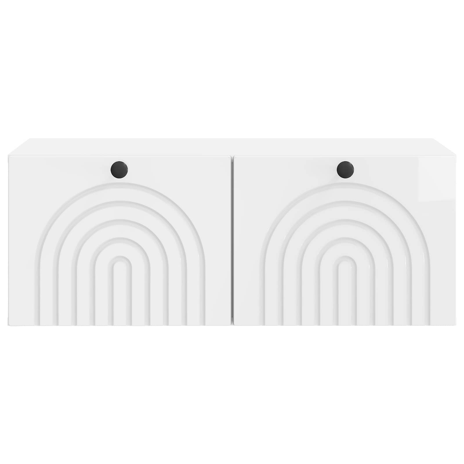 Mobile Porta TV da Muro Bianco Lucido 78,5 x 41 x 30 cm | homemem39