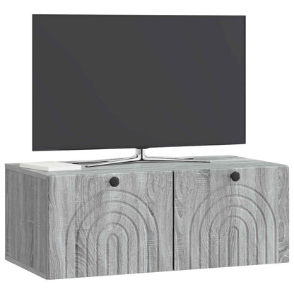 Mobile Porta TV da Muro Grigio Sonoma 78,5 x 41 x 30 cm