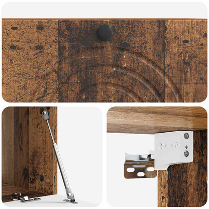 Mobile Porta TV da Muro Legno antico 78,5 x 41 x 30 cm