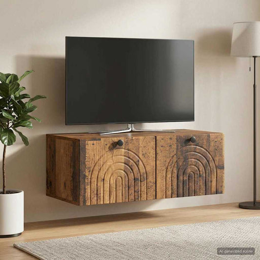 Mobile Porta TV da Muro Legno antico 78,5 x 41 x 30 cm