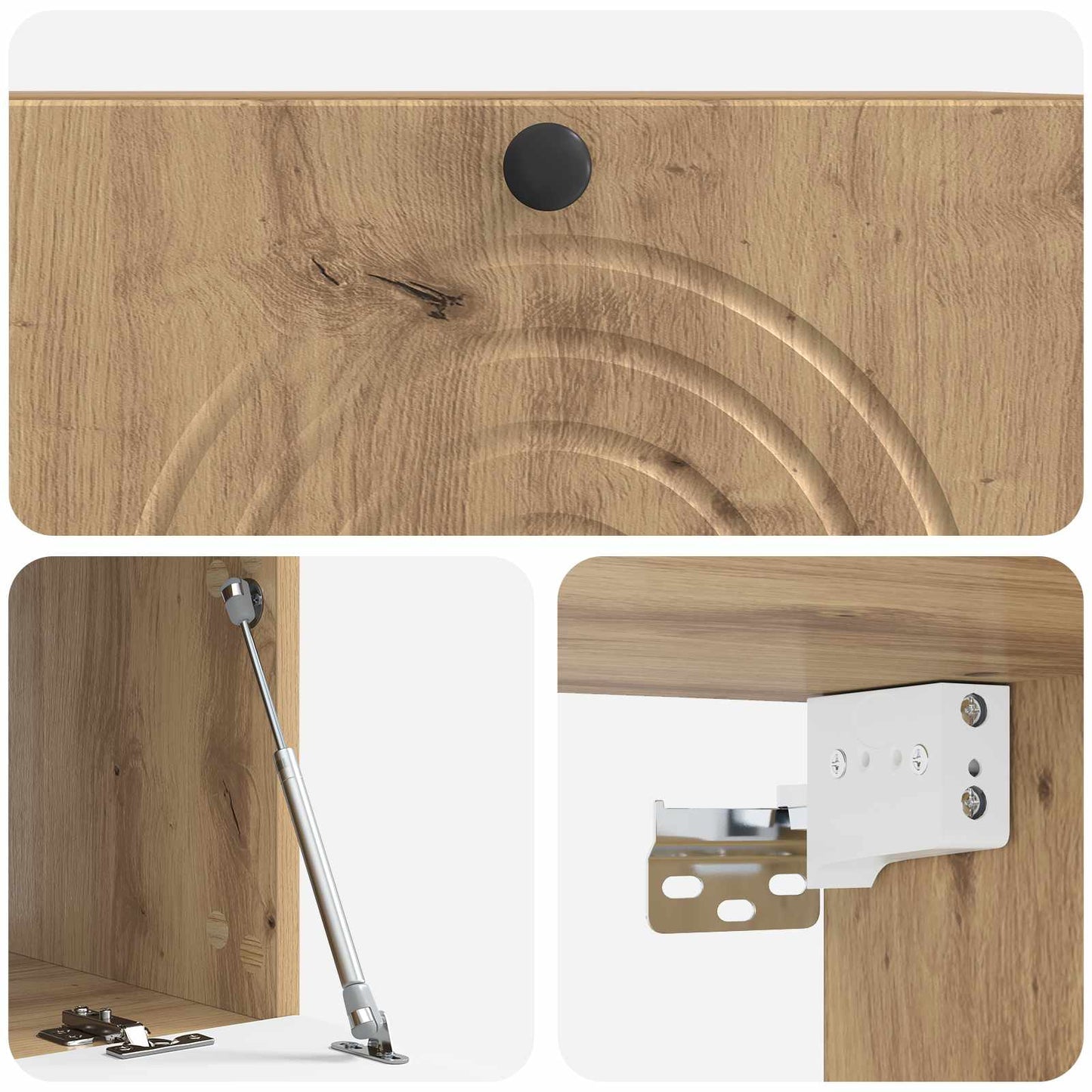 Mobile Porta TV da Muro Rovere Artigianale 78,5 x 41 x 30 cm