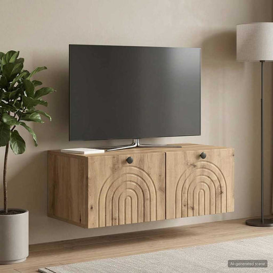 Mobile Porta TV da Muro Rovere Artigianale 78,5 x 41 x 30 cm