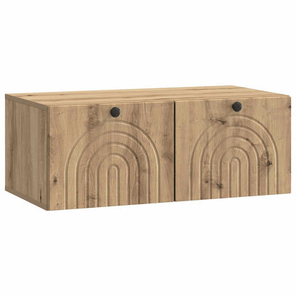 Mobile Porta TV da Muro Rovere Artigianale 78,5 x 41 x 30 cm