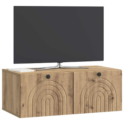 Mobile Porta TV da Muro Rovere Artigianale 78,5 x 41 x 30 cm