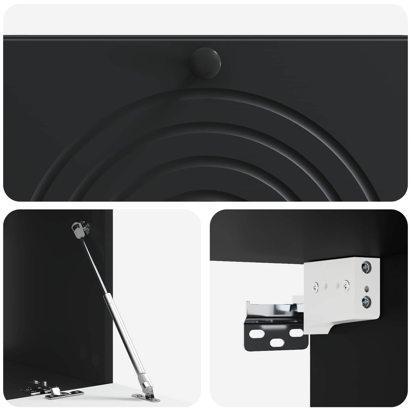 Mobile Porta TV da Muro Montaggio a parete Nero 99 x 41 x 30 cm | homemem39