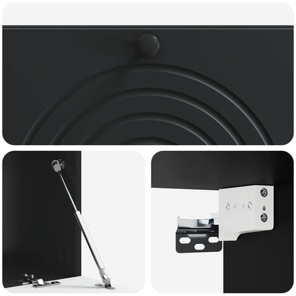Mobile Porta TV da Muro Montaggio a parete Nero 99 x 41 x 30 cm | homemem39