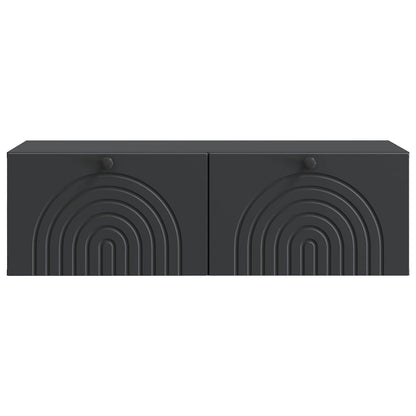 Mobile Porta TV da Muro Montaggio a parete Nero 99 x 41 x 30 cm | homemem39