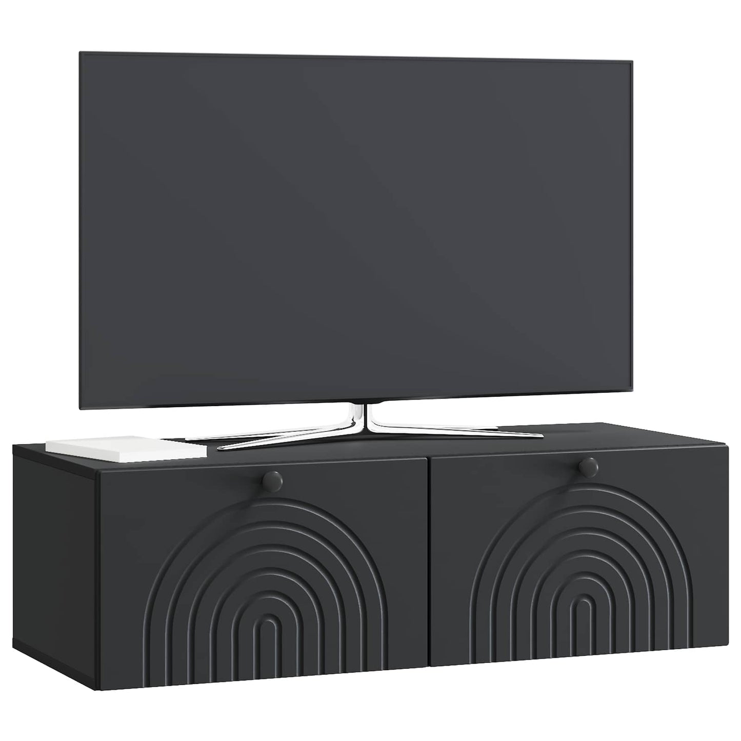 Mobile Porta TV da Muro Montaggio a parete Nero 99 x 41 x 30 cm | homemem39
