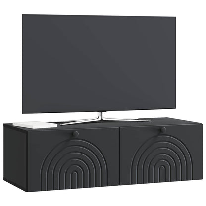 Mobile Porta TV da Muro Montaggio a parete Nero 99 x 41 x 30 cm
