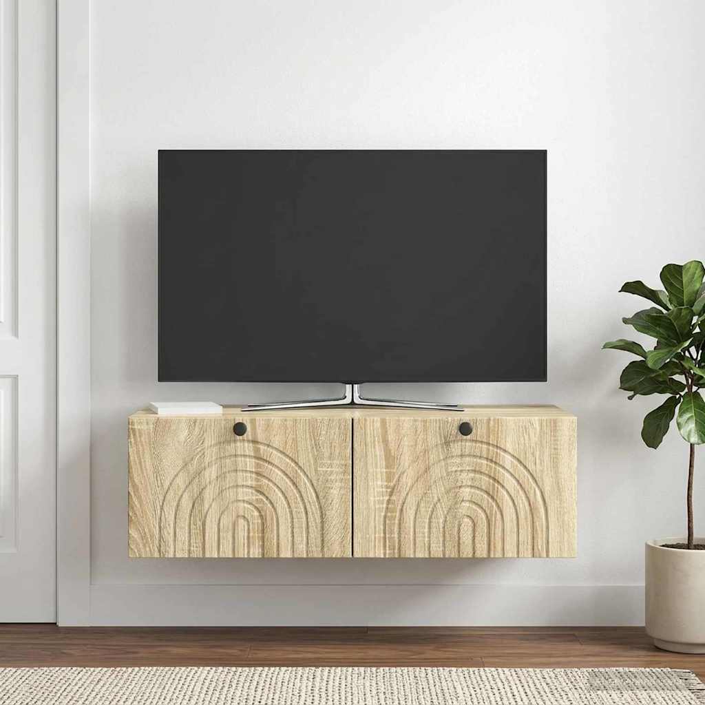 Mobile Porta TV da Muro Rovere Sonoma 98 x 41 x 30 cm