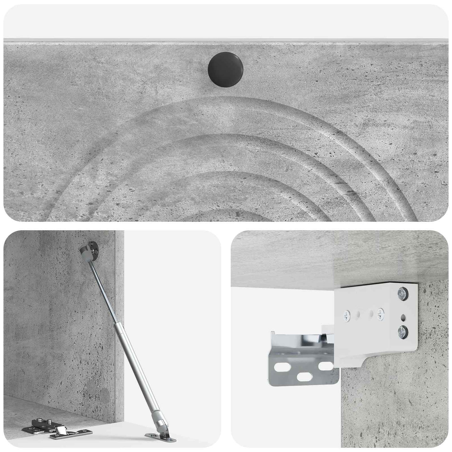 Mobile Porta TV da Muro Grigio Cemento 99 x 41 x 30 cm