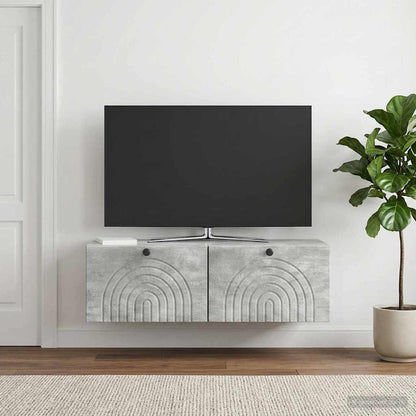 Mobile Porta TV da Muro Grigio Cemento 99 x 41 x 30 cm