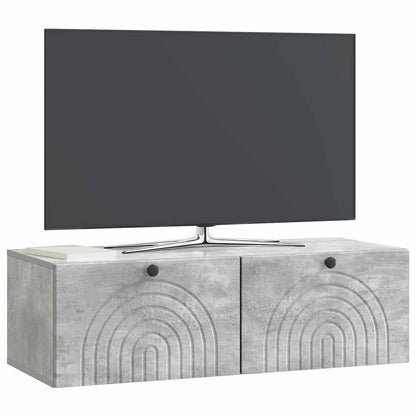 Mobile Porta TV da Muro Grigio Cemento 99 x 41 x 30 cm
