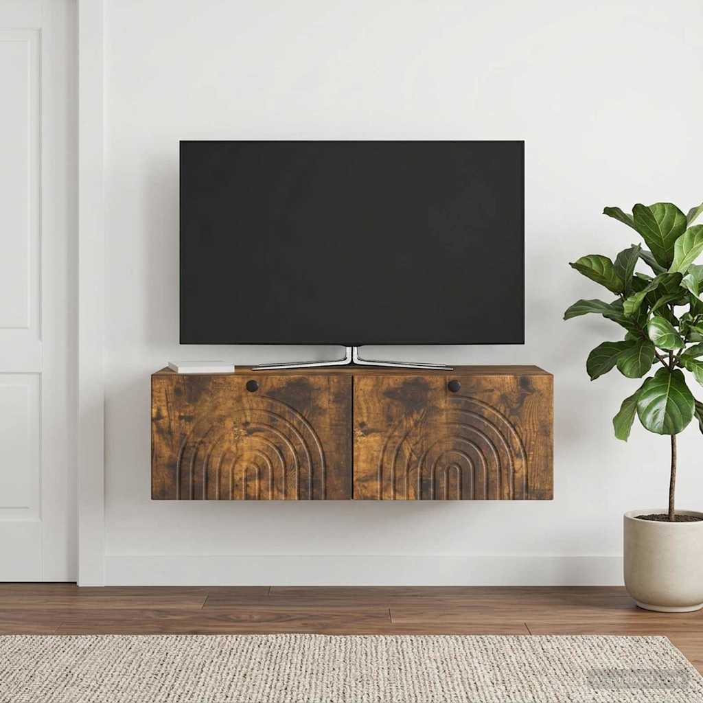 Mobile Porta TV da Muro Rovere Fumo 99 x 41 x 30 cm