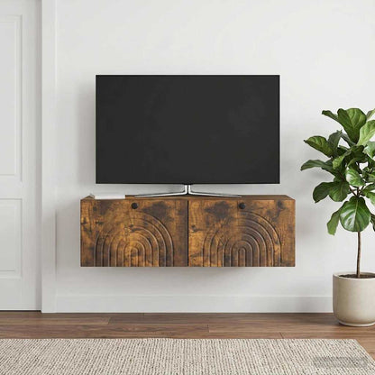 Mobile Porta TV da Muro Rovere Fumo 99 x 41 x 30 cm