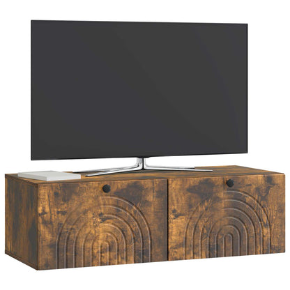 Mobile Porta TV da Muro Rovere Fumo 99 x 41 x 30 cm