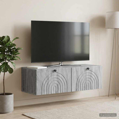 Mobile Porta TV da Muro Grigio Sonoma 99 x 41 x 30 cm