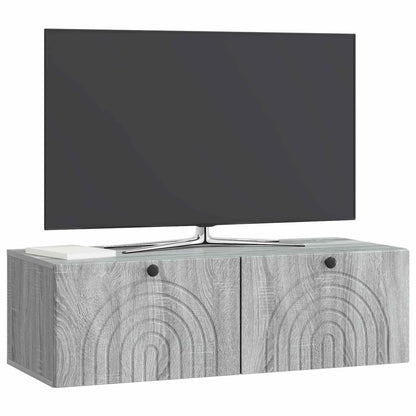Mobile Porta TV da Muro Grigio Sonoma 99 x 41 x 30 cm